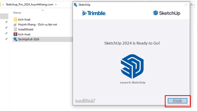 Sketchup 2024: Hướng Dẫn Cài Đặt Chi Tiết, Nhanh Chóng Nhất 13 Bấm Finish